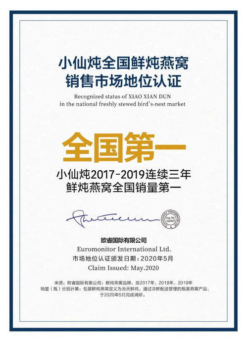 堅守品質，矢志創新 小仙燉榮登中國10大食品創新公司榜
